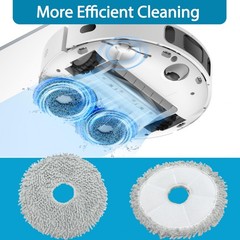 6 Pack Mop Cloth Pads Replacement for Dreame L10s Ultra / 6 pack mops, Grey