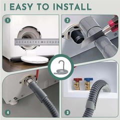 6ft Washing Machine Drain Hose,Corrugated Flexible Washer 6FT, Gray