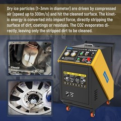 Dry Ice Blasting Cleaning Machine Dry Ice Blaster Cleaner Dual Pressure Gauge