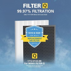2 Sets 5510 5520 Filter Q For WINIX 5510 5520 Air Purifier Filter Replacement…
