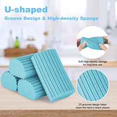 YFUIF 2-Pack Damp Clean Duster Sponge, Magic Sponge Eraser 2PC, Baby Blue