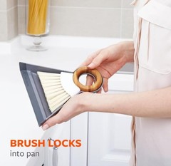 Full Circle Tiny Team Mini Compact Brush Dustpan Set Portable Handheld Broom