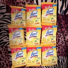 Lysol To Go Disinfecting Wipes Lemon & Lime Blossom Multi-Surface Travel Size