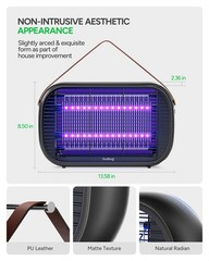 Buzbug LED Bug Zapper Indoor, 10 Years Lifespan Lamp Sustainable Less Black