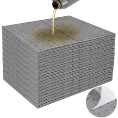 100PC Oil Absorbent Pads 13″x10″ Meltblown Mats, Hand-Tear for Auto & Workshop,