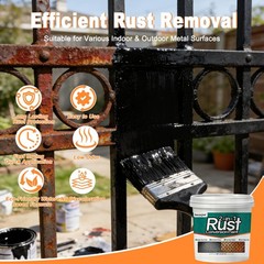 Metal Paint Rust Converter 35 Oz Black – Heat Resistant Up to 350F, UV
