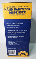 Hand Sanitizer Dispenser Touch Free Motion Activated 2500ml Zep New Open Box