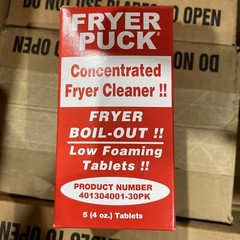 Fryer Puck 401304001 4oz Deep Fryer Cleaner Tablets 5 Tabs/Box. NN2