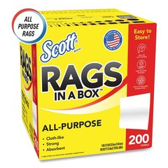 Scott 75260CT 12″ x 9″ POP-UP Rags in a Box – White (1600/Carton) New