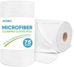 AIDEA Microfiber Cleaning Cloth Roll White, 11.5 inches x inches, White