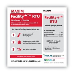 Maxim® Facility+ One-Step Disinfectant Cleaner & Deodorant – Case of 12 (32oz. B