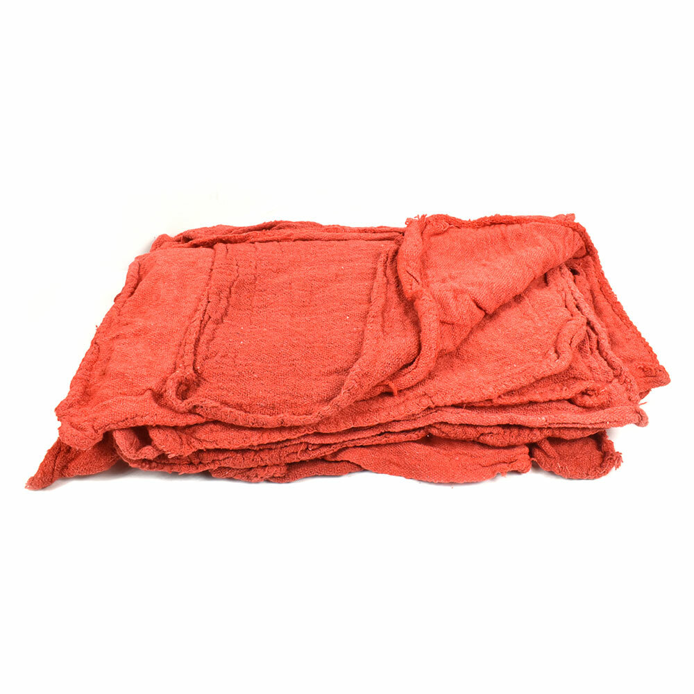 PT725 12 Inch x 14 Inch Red Shop Towel – 100% Cotton – 12/Pack