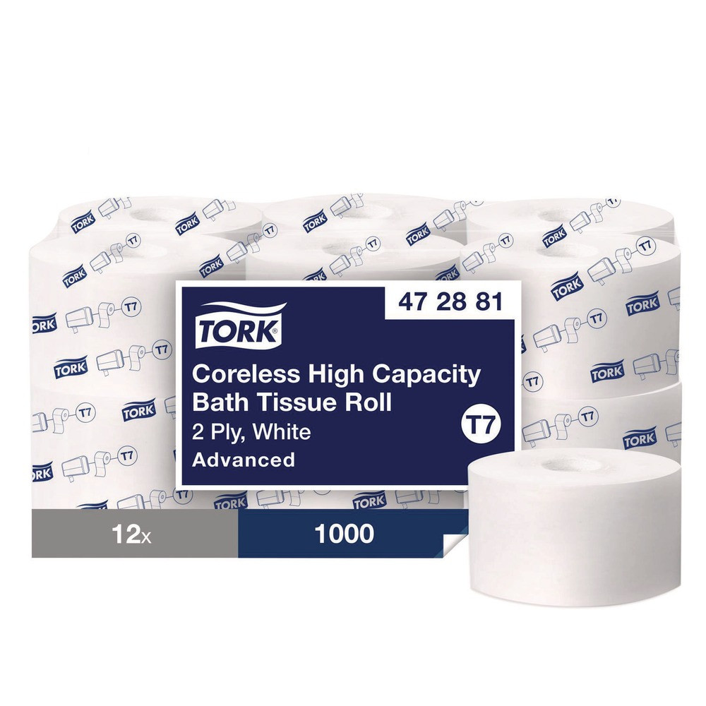 Tork 472881 2-Ply Advanced High Capacity Bath Tissue – White (12 Rolls/CT) New