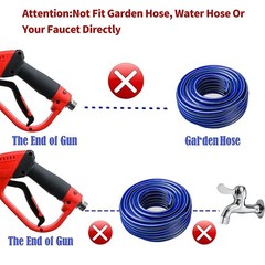 CHAVOR Upgraded Pressure Washer Gun with Extension 47 Inch, black and red