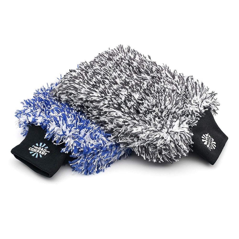 The Rag Company – Cyclone Ultra Black + Blue Mitt Combo, +