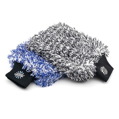 The Rag Company – Cyclone Ultra Black + Blue Mitt Combo, +
