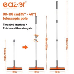 Eazer 46 Professional Window Cleaner Tool 2-In-1 Rotatable Squeegee For Window