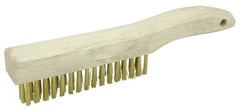 Weiler 44119 Brass Bristle Brush 0.006″ Wire Size, 5″ Length, Hardwood Handle