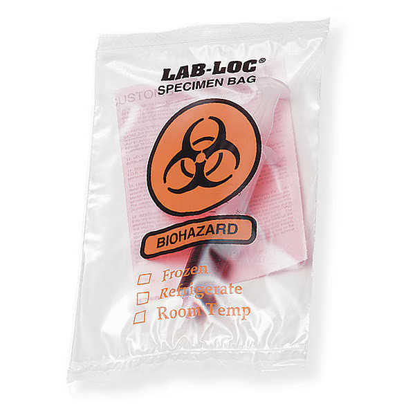 Manufacturer Varies Specimen Transfer Bag,12 In. L,PK1000 3CUE7 Manufacturer