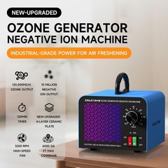 120,000mg/h Ozone Generator, High-Capacity Ozone Odor Eliminator with Negativ…
