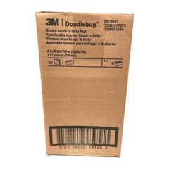 Case Of 10 3M Brown Doodlebug Utility Pads 8541, 4-5/8 in x 10 in,