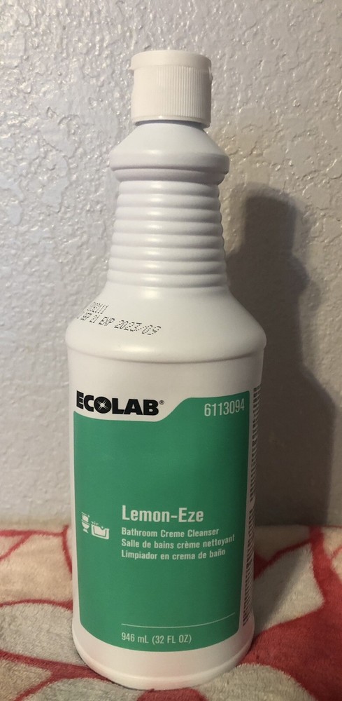 ECOLAB Lemon-Eze Bathroom Creme Cleanser • 13094 •32floz-PLS. READ LISTING -9/23