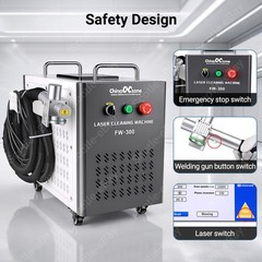 300W Pulse Laser Cleaning Machine Wood Paint Metal Paint Oil Remover 110V 5mj US