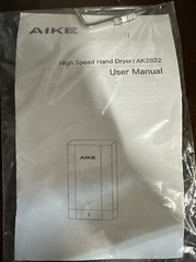 AIKE ADA Compliant Hand Dryer Surface Mount Hard Wired Design, 110V Black Mod…