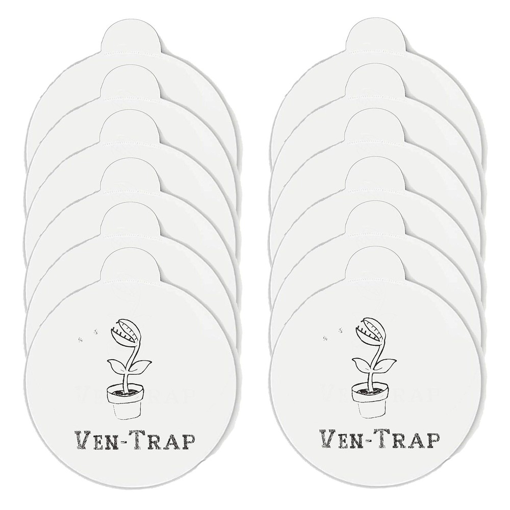 Sticky Glue Board Refill for Indoor Fly Trap Mosquito Lamp -12 Pcs- White