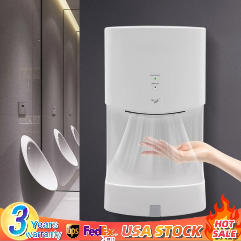 1000W Automatic Wall Mounted Hand Dryer Electric Jet Hand Dryer with Drip Tray