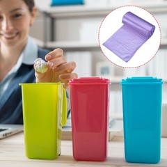 4 Rolls / 120 Counts Small Trash Bags 0.5 Gallon Garbage Bags Purple