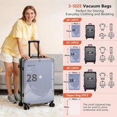 Vacuum Storage Bags with Pump, 10 Pack Travel Compression Bag for Travel,