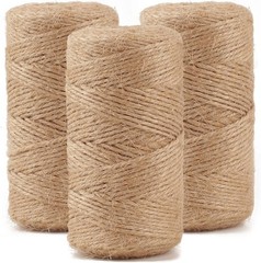984 FT Natural Jute Twine, Twine String, 3ply Thin Ribbon Hemp Twine, Twine for