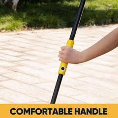 Yocada Heavy-Duty Corn Broom Commercial Indoor Outdoor 59.8 inch Black