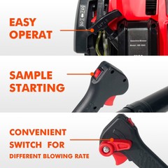 76CC 660CFM 200MPH Backpack Gas Leaf Blower 4-Stroke Air Cooled EPA Compliant