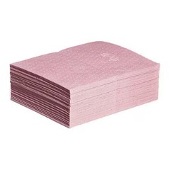 Pig Mat310 Sorbent Pad, 11 Gal, 15 In X 20 In, Universal, Pink, 50 Pk