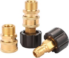 Pressure Washer Quick Connect Fittings, M22 14mm to 3/8, 2 Set