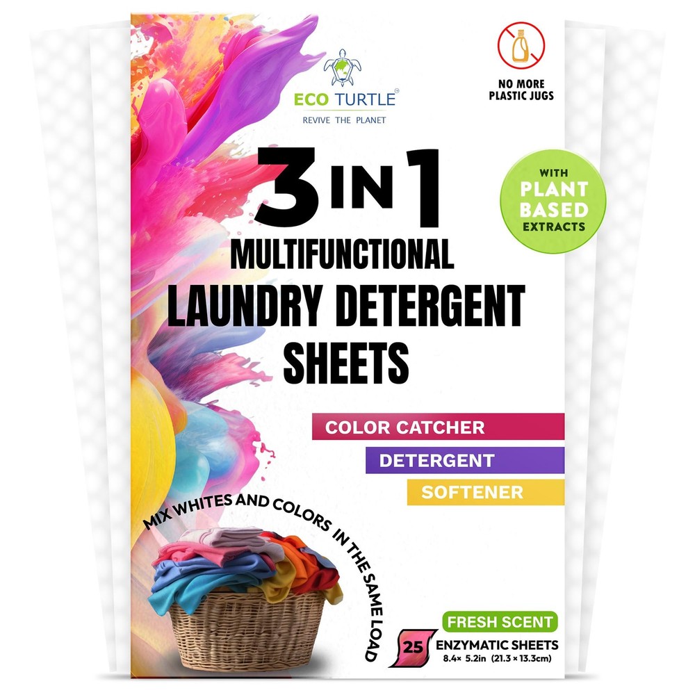Color Catcher Fabric Softener Laundry Detergent Sheets 25 Count (Pack of 1)