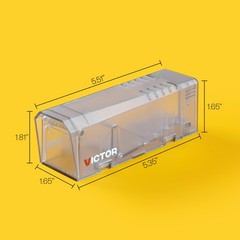 Victor M337 Live Catch Mouse Trap – Humane & Release (Pack of 1), Clear