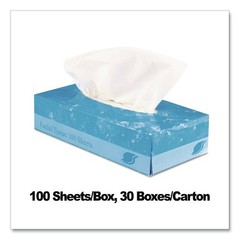 GEN FACIAL30100 2-Ply BXed Facial Tissue – White (100 SH/BX, 30 BX/CT) New
