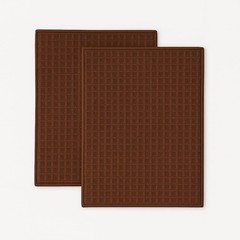 2-Pack Microfiber Dish Drying Mats by Dependable Industries 20″x15″, Brown
