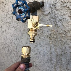 Garden Hose Quick Connector Water Qucik Connect 6 Sets, Brass