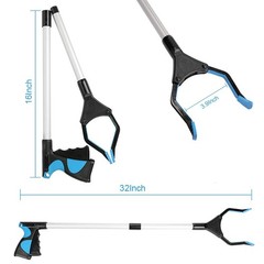 Grabber Reacher Tool, 32″ Foldable Picker Upper 32 Inch (Pack of 1), blue1