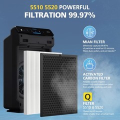 2 Sets 5510 5520 Filter Q For WINIX 5510 5520 Air Purifier Filter Replacement…