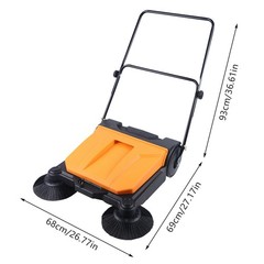 26″ Area Floor Push Sweeper Large Commercial Industrial Floor Clean Tool Outdoor