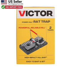 Victor Power-Kill Rat Trap M144-2B Easy Set Reusable Pest Control 2 Pack FROM US