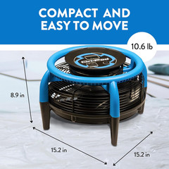 Dri-Pod Pro Omnidirectional Floor and Carpet Dryer, Ventilating Floor Dryer for