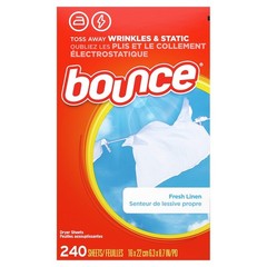 Bounce Fabric Softener Sheets, Fresh Linen Scent, 240 Count