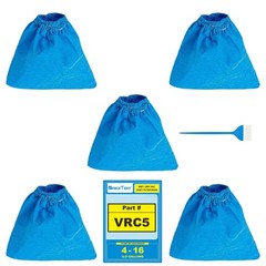 SpaceTent 5 Pack VRC5 Shop Vac Filter Bags for Vacmaster 4, 5, 12 and 16 Blue