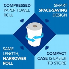 Paper Hand Towel 6 Rolls White 8 inch 350 ft 1 Ply Hardwound Dispensers